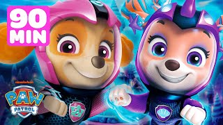 PAW Patrol Aqua Pups Underwater Rescues! w/ Skye & Chase | 90 Minute Compilation
