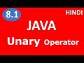 Unary Operator java program | Part - 8.1 | Java Tutorial | Tech Talk Tricks