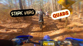 Chasing Quads and Stark Varg @enoree #ohv #trailriding #dirtbike #starkvarg  #quads #yz250