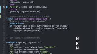 [Emacs] git-gutter + hydra