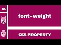 CSS Property : font-weight explained !