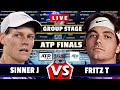 🔴LIVE: Sinner J vs Fritz T • Nitto ATP Finals Group Stage #groupstage #tennis #atp #Sinner #Fritz