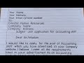 How to write job application letter (Accounting staff).