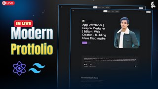 Modern Portfolio Website with React \u0026 Tailwind CSS | Live Coding #WebDev #ReactJS #TailwindCSS