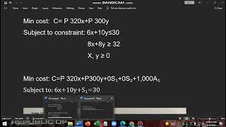 Simplex method (Minimization Problem) part 1