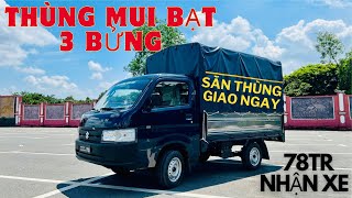 REVIEW SUZUKI CARRY PRO màu xanh thùng mui bạt 3 bửng