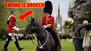 BRAVE TROOPER KICKED OFF HORSE AT MAJOR LONDON INSPECTION FEATURING 172 HORSES