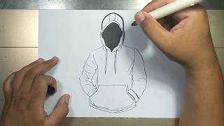 How to draw HOODIE step by step
