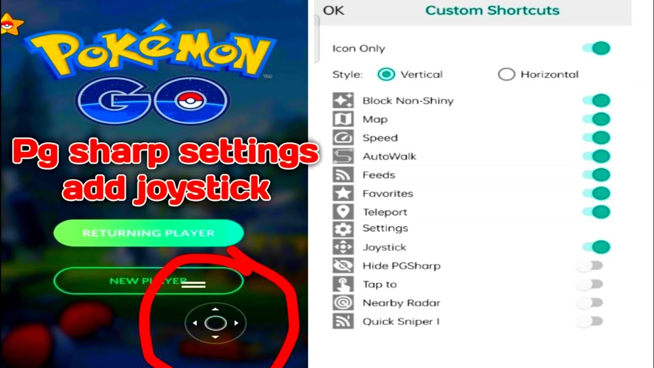 How To Best Pg Sharp Settings And Pokemon Go | How To Add Joystick ...