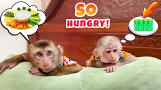 Monkey PiPi and TiTi spend a happy day with Mom and delicious food