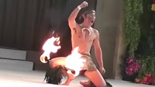 '19 ファイヤーナイフダンス Fire Knife Dance  シバオラ Siva Ola サモア Samoa  スパリゾートハワイアンズ