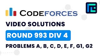 Codeforces Round 993 (Div 4) | Video Solutions - A to G2 | by Pradyumn Kejriwal | TLE Eliminators