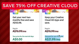 Get 75% off your Adobe Creative Cloud subscription (100% Real!)