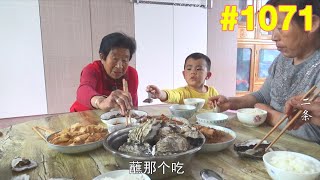 牛二条 1071 二条参加助农活动 大连寄来生蚝表感谢 全家第一次品尝真不错！