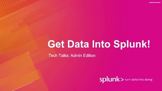 Getting Data Into Splunk