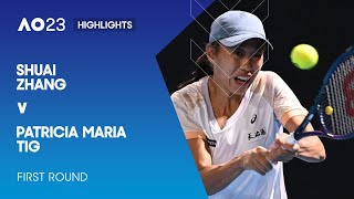 Shuai Zhang v Patricia Maria Tig Highlights | Australian Open 2023 First Round