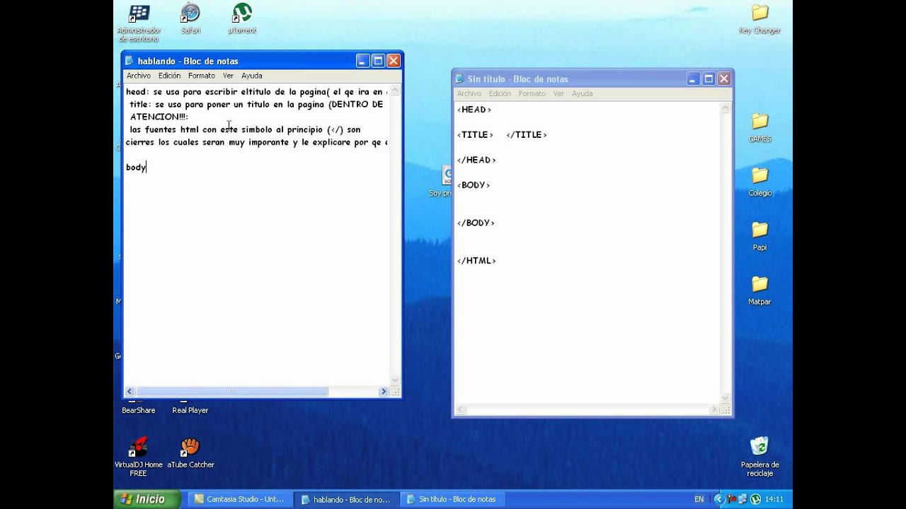 Como Hacer Una Pagina Web Con Bloc De Notas - YouTube