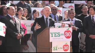 Jerry Brown Addresses CSULA, Encourages Prop 30 Votes