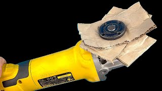 Why Is This Genius Trick Not Patented? Insert Cardboard Into an Angle Grinder and Be Amazed !