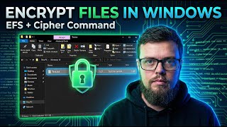 Windows File Encryption Tutorial (EFS) | Encrypt Files with Cipher Command | CyberEd Lab