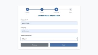 🚀 Advanced Multi-Step Form Using HTML CSS JavaScript | Progress Bar, Validation & LocalStorage