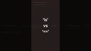 is vs double equals in Python || 'is' vs '==' || python hacks || python programming