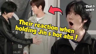 So Tight! Beomgyu and Jungkook react when holding Jin's hot abs?!