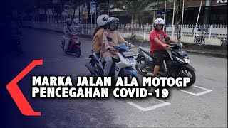 Polisi SIapkan Marka Ala Motogp Pencegahan Covid-19