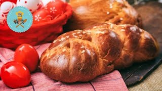 Αφράτα Πασχαλινά Τσουρέκια Χωρίς Μίξερ / Greek Easter Sweet Bread - Brioche Bread