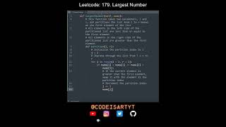 Leetcode 179. Largest Number in Python | Python Leetcode | Python Coding Tutorial | Python Code ASMR
