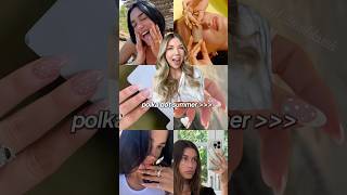 Polka dot nails for the summer! Inspired by Hailey Bieber, Kylie Jenner, and Sabrina Carpenter β¨