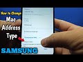 How to change Mac address type on Samsung Galaxy A02