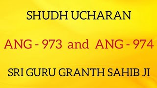 SHUDH UCHARAN ANG 973-974 II GURU GRANTH SAHIB JI II SARBAT DA BHALA II