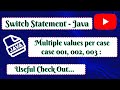 Switch statement - Multiple values in a single Case : Java.