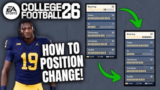 The Ultimate Position Change Strategy Guide for College Football 26 Dynasty