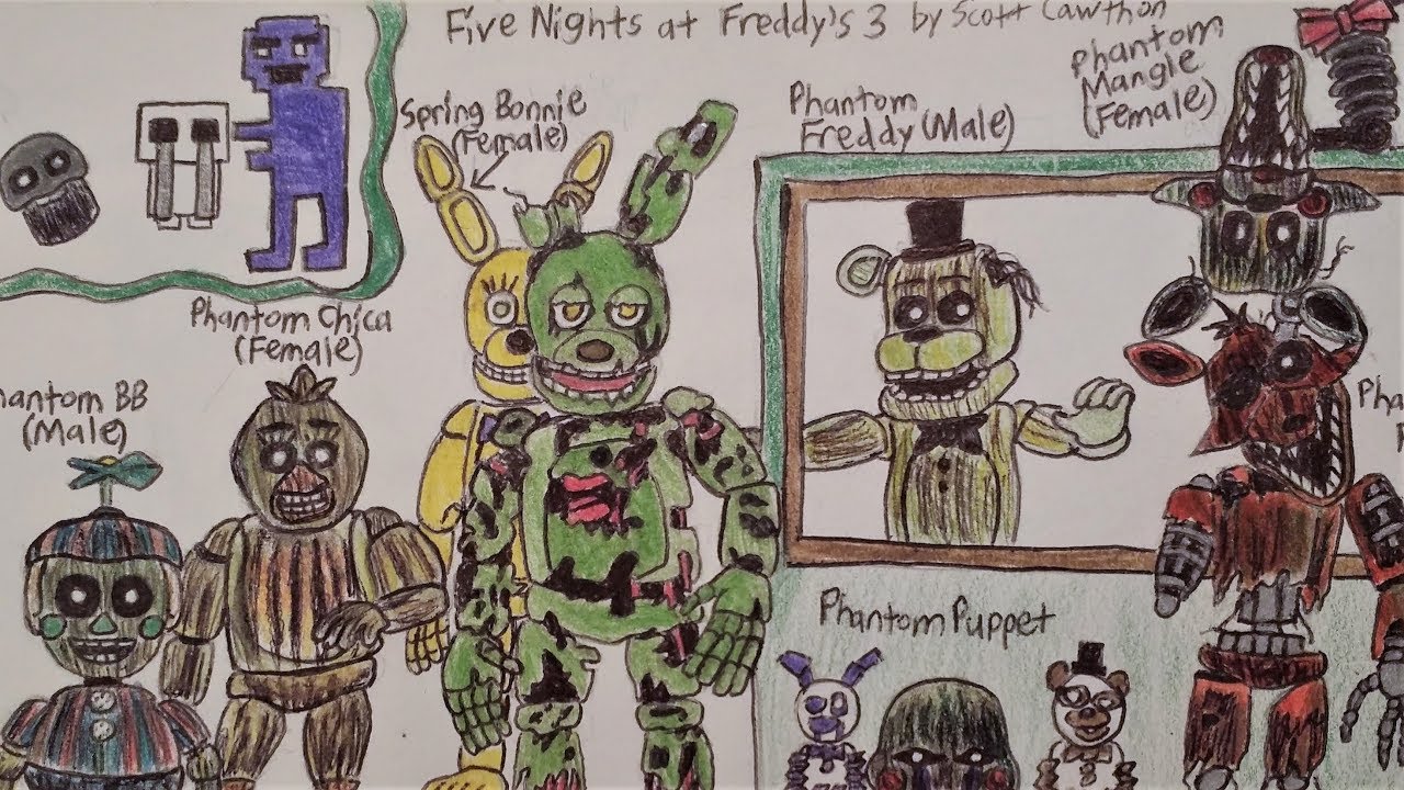 Fnaf 3 Golden Bonnie Drawing