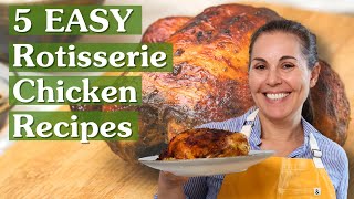 5 FAST \u0026 EASY Rotisserie Chicken Recipes | Leftover Chicken Recipes