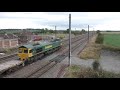 66546 and 66540 t n t a balfour beatty crane and barrier wagons. south otterington. 26.10.21