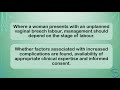 rcog guideline the management of breech presentation part 1