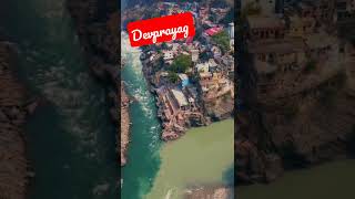 Alaknanda+Bhagrithi=Ganga Sangam at Devprayag #uttarakhand #rishikesh #devprayag #sangam #ganga