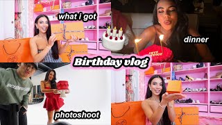 27th Birthday vlog ♡ what i got for my bday, photoshoot, dinner & more!