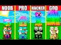 Minecraft Battle: RAINBOW SPECTRITE HOUSE BUILD CHALLENGE - NOOB vs PRO vs HACKER vs GOD / Animation