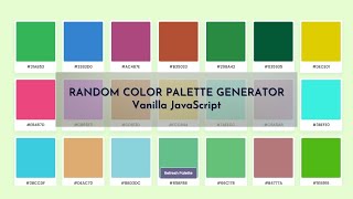 Create A Random Color Palette Generator Using HTML CSS & JavaScript @pixelsicker