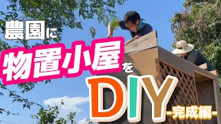 #6 農園に物置小屋をDIY -完成編-