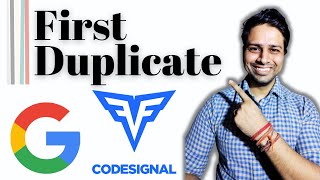 Google | First Duplicate | CodeSignal | Java | Interview Preparation