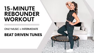 15-Minute HIIT Rebounder Workout | No Talking | Music-Driven Full-Body Burn