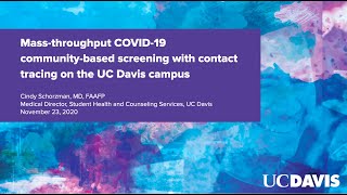 UC Davis COVID-19 Testing Program - Employee Webinar
