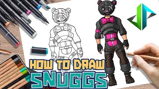 [DRAWPEDIA] HOW TO DRAW SNUGGS SKIN from FORTNITE - STEP BY STEP DRAWING TUTORIAL