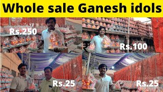 wholesale Ganesh idols || nagole || rs.25 - rs.800 || nikki's Ganesh 2022     @Krackchandu