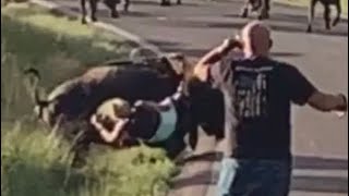 Buffalo Attacks Woman Motorcyclist at Custer State Park South Dakota